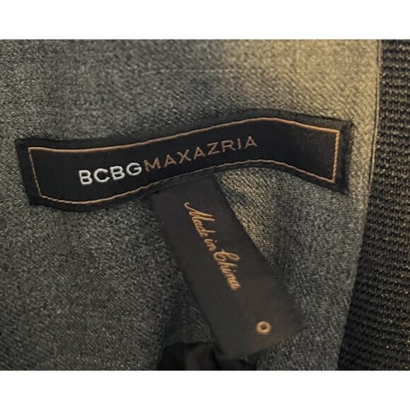 BCBG Max Azria Gray Pencil Skirt With Black Stretch Panels Size 0 - Picture 2 of 4